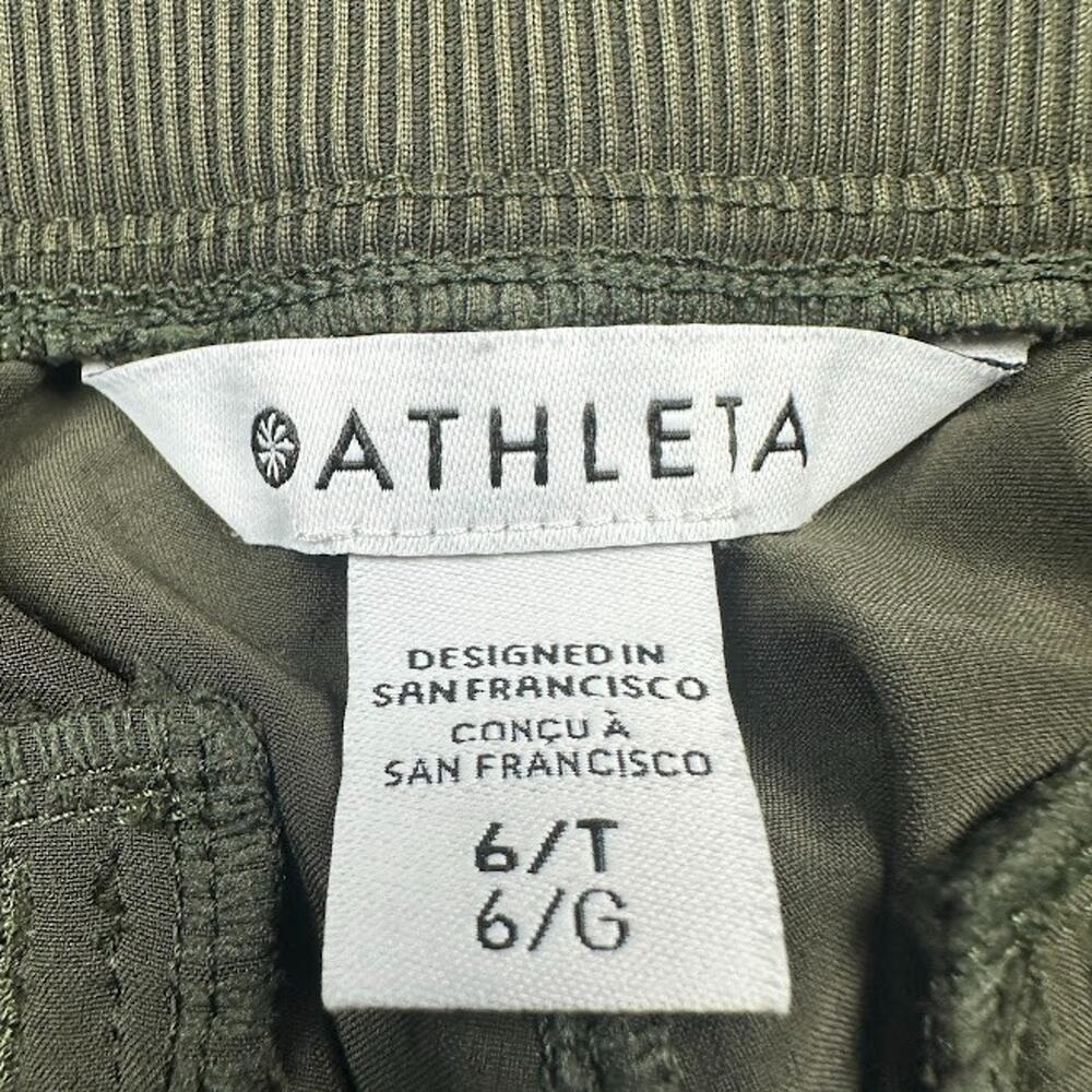 Athleta Pants Womens 6T Olive Green Brooklyn Mid Rise Ankle Utility Outdoor Hike - Picture 7 of 13